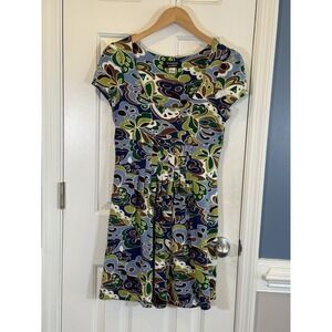 Essential By ABS Small Colorful Floral Dress Cottage Retro Spring Comfy Casual